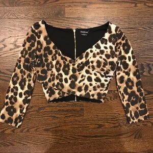 Cheetah fancy crop top from Bebe